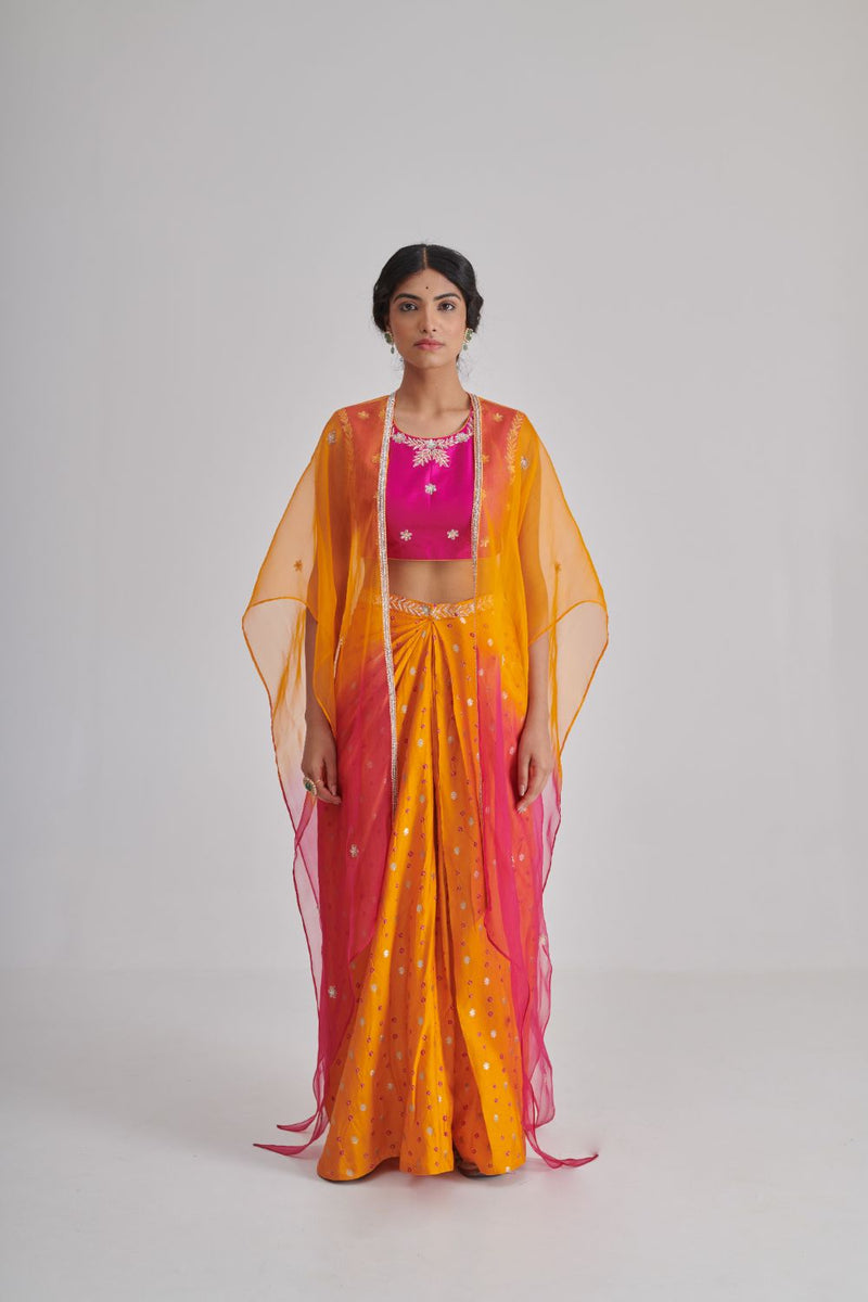 RUMI, AKIRA & VIHANA CO-ORD SET silk by Rashika Mittal in multi color for women Worldwide