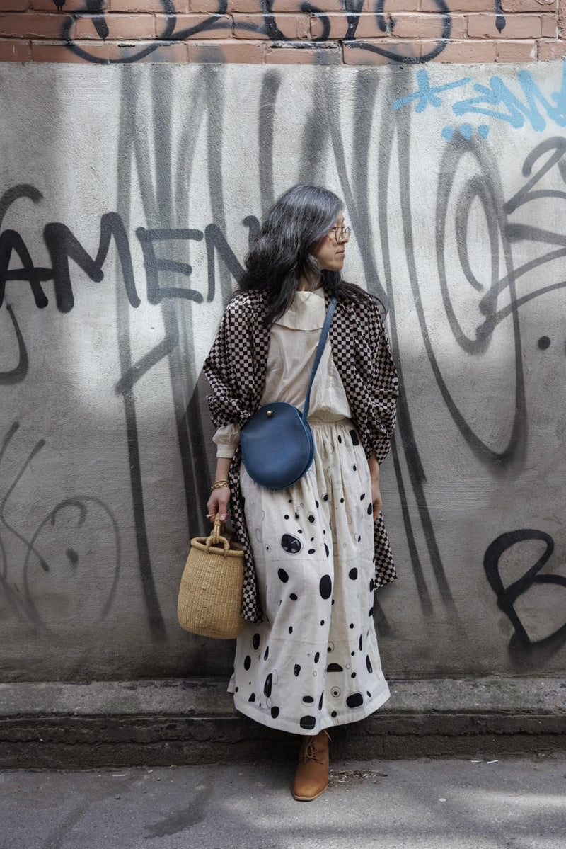 Crow Artisan Skirt — Black White