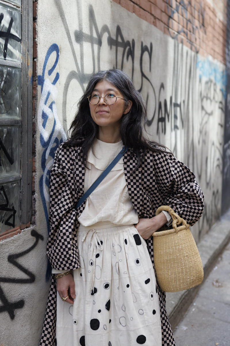 Crow Artisan Skirt — Black White