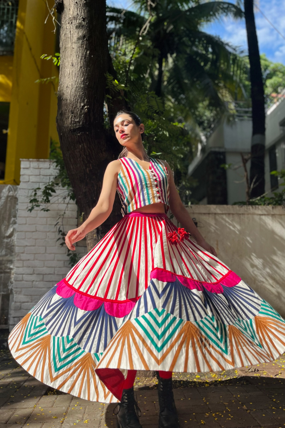 Rangoli Gulab Skirt + Rangoli Laal Top