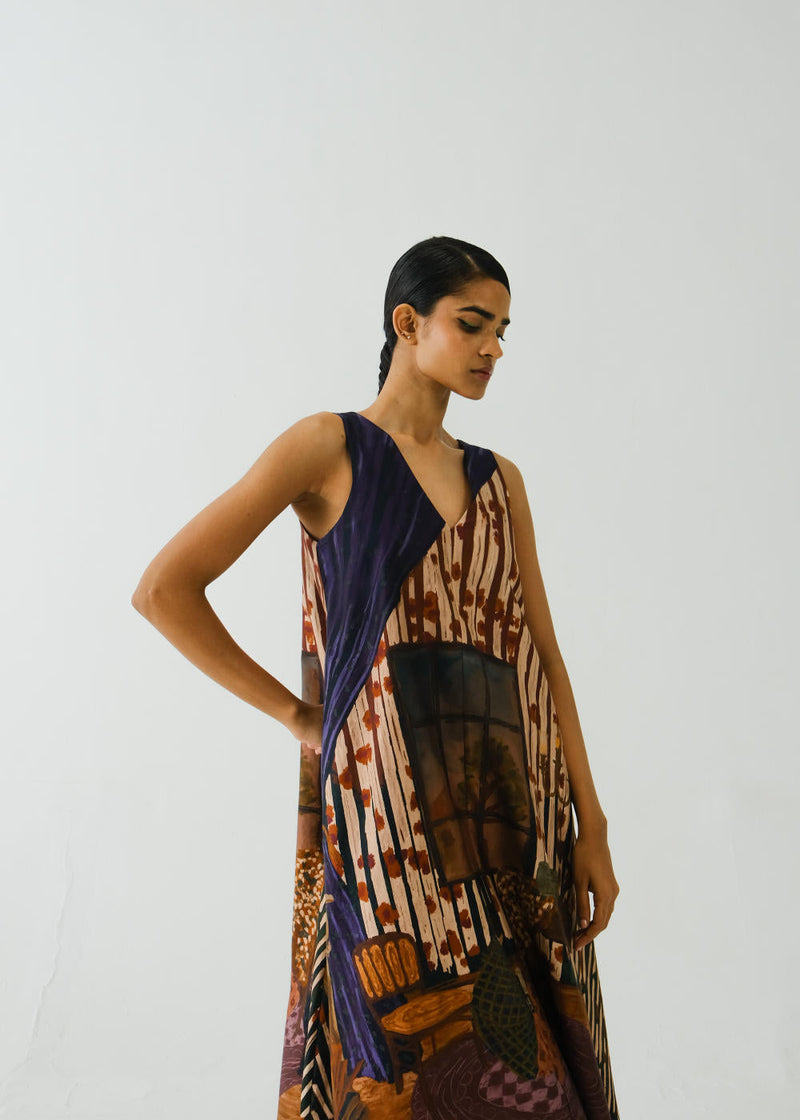 Ravine Dress-Home alone satin by CORD for women Worldwide