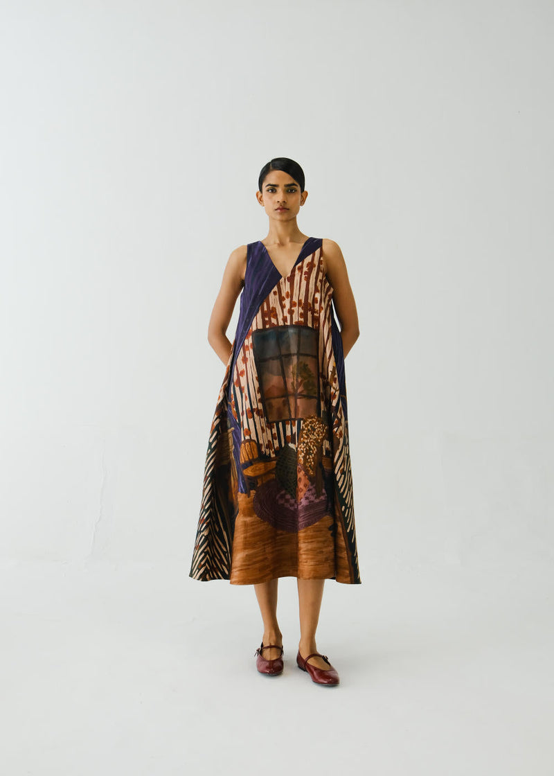 Ravine Dress-Home alone satin by CORD for women Worldwide