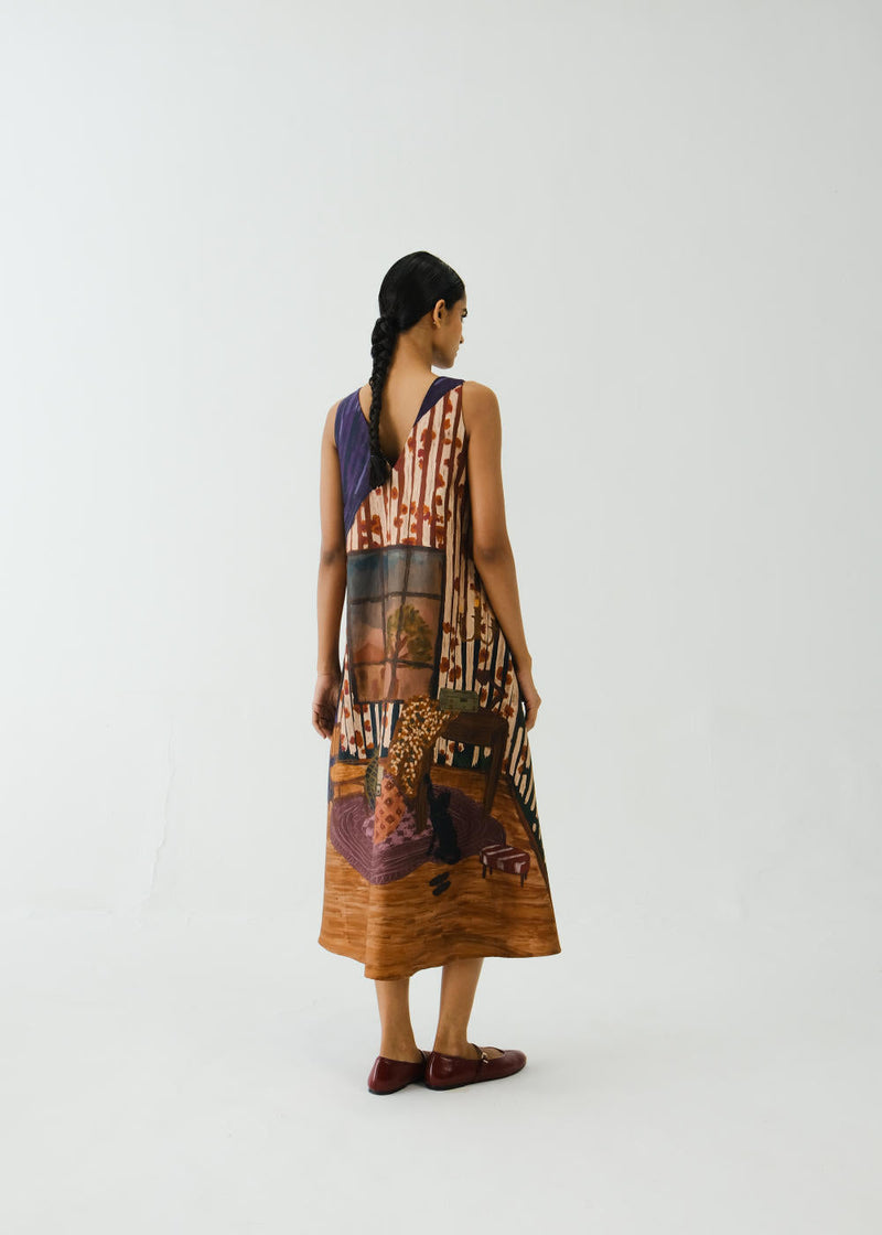 Ravine Dress-Home alone satin by CORD for women Worldwide