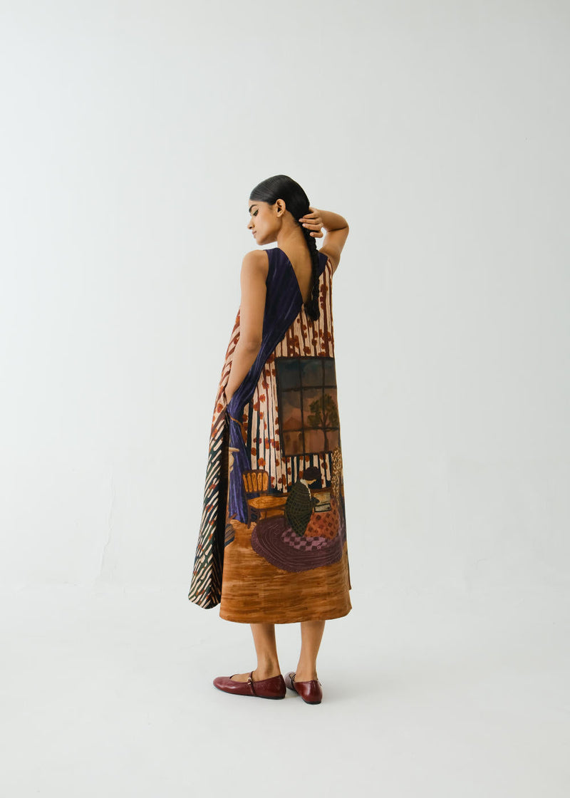 Ravine Dress-Home alone satin by CORD for women Worldwide