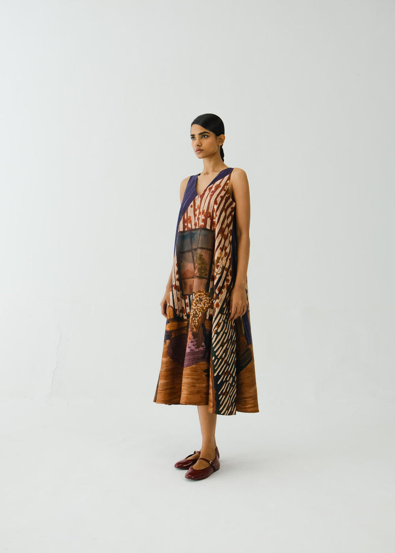 Ravine Dress-Home alone satin by CORD for women Worldwide
