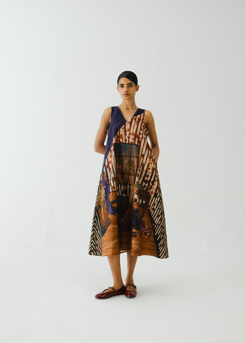 Ravine Dress-Home alone satin by CORD for women Worldwide