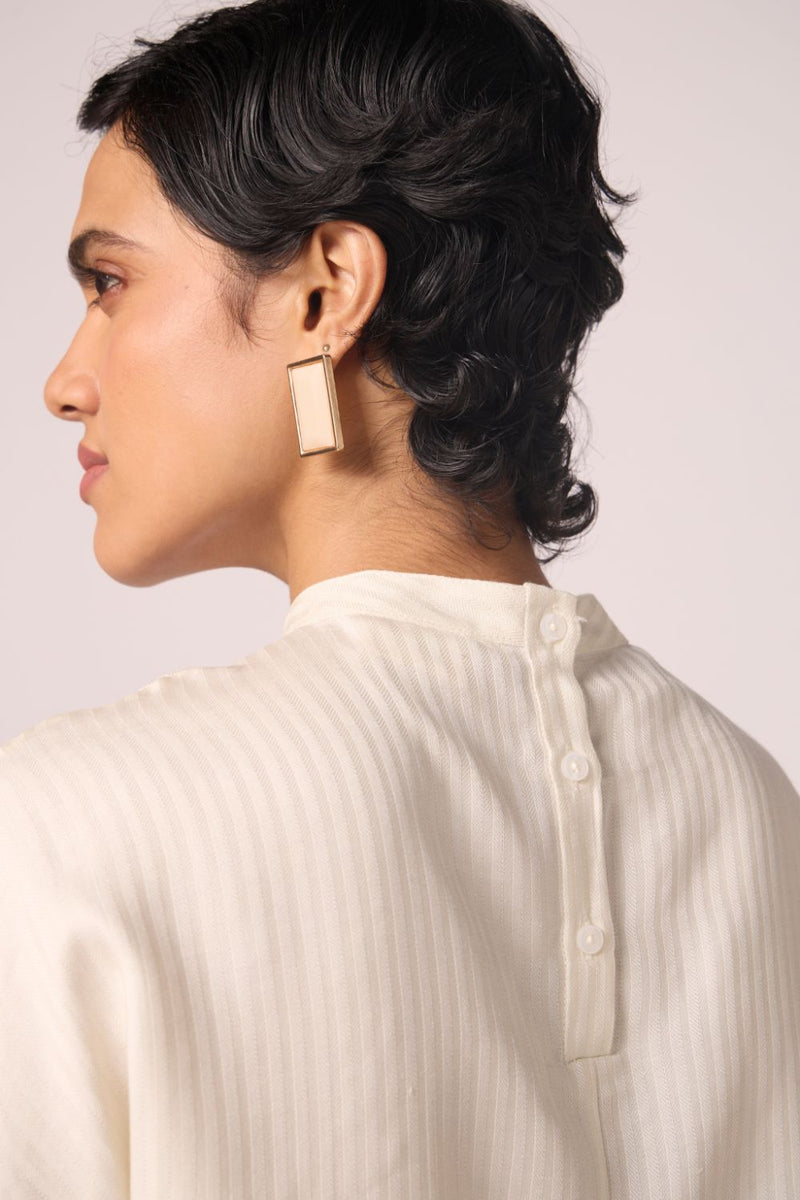 Rayya Off White Silk Top silk by The Summer House for women Worldwide