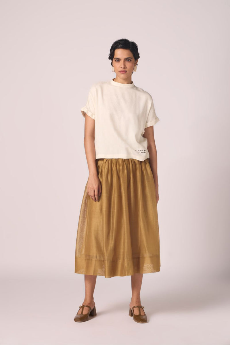 Rayya Off White Silk Top silk by The Summer House for women Worldwide