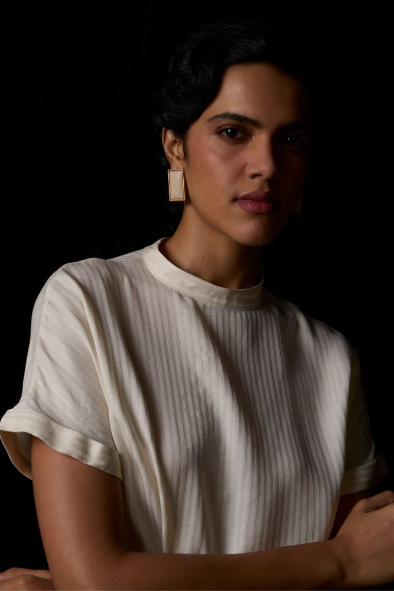 Rayya Off White Silk Top silk by The Summer House for women Worldwide