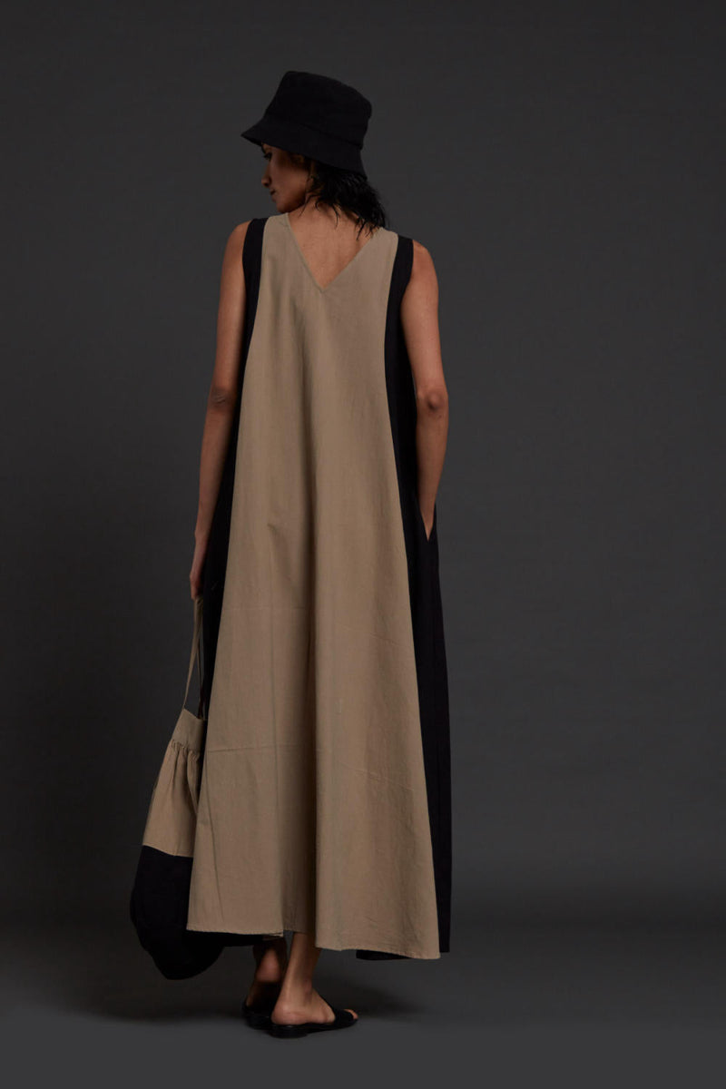 Red Colour Block Dress Dress by Mati for women Worldwide