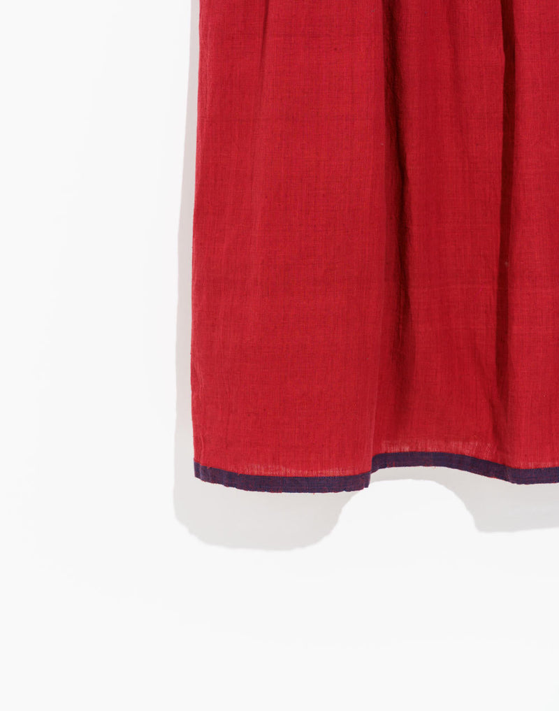 Red pleated midi dress - Red Dress by World of Crow in red color for women Worldwide