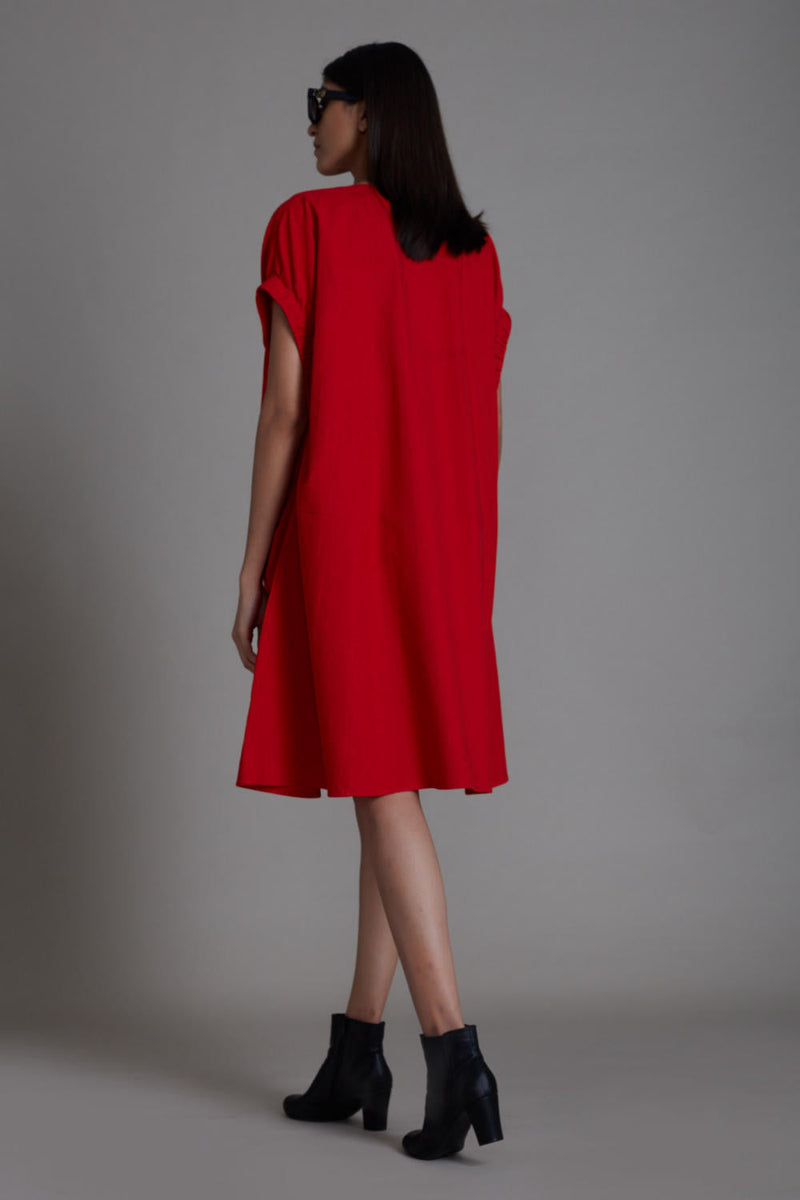 Red Pocket Dress Dress by Mati for women Worldwide