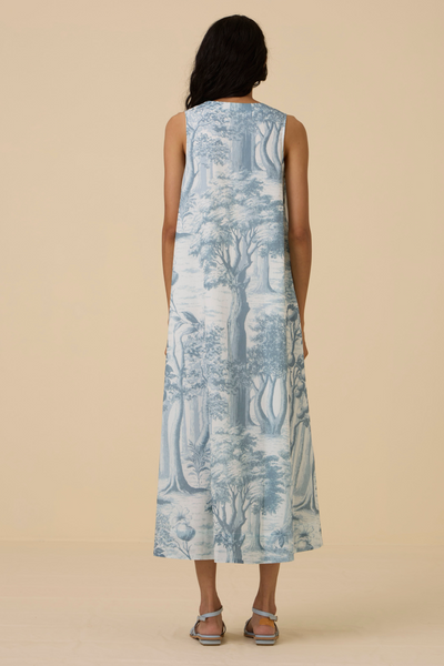 Riaz Blue Print Maxi Dress