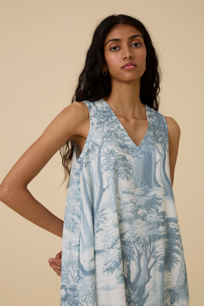 Riaz Blue Print Maxi Dress