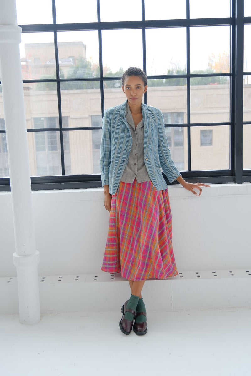 Flared skirt in pink