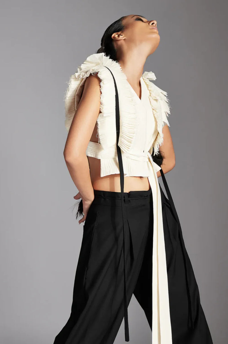 Riel Jacket-White cotton by Chola in white color for women Worldwide