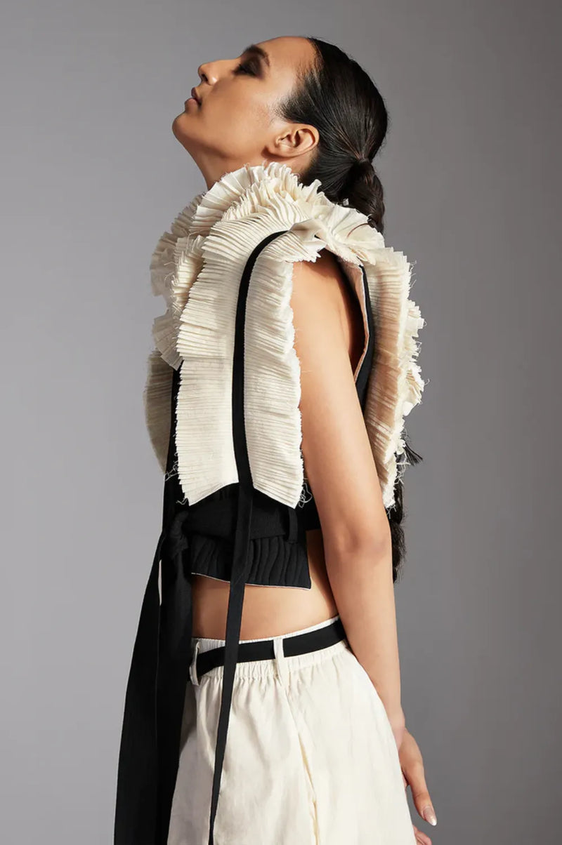 Riel Jacket in Black cotton by Chola in black color for women Worldwide