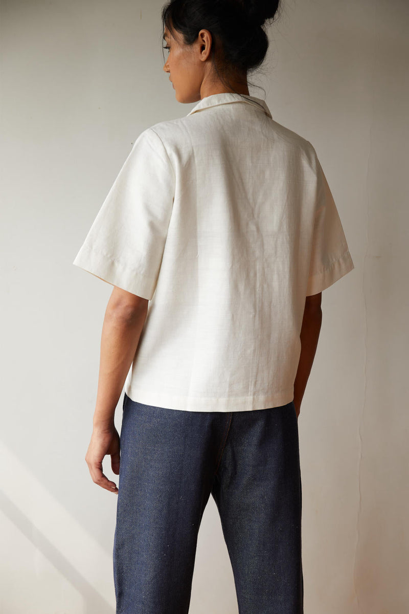 River Shirt cotton by The Summer House in white color for women Worldwide
