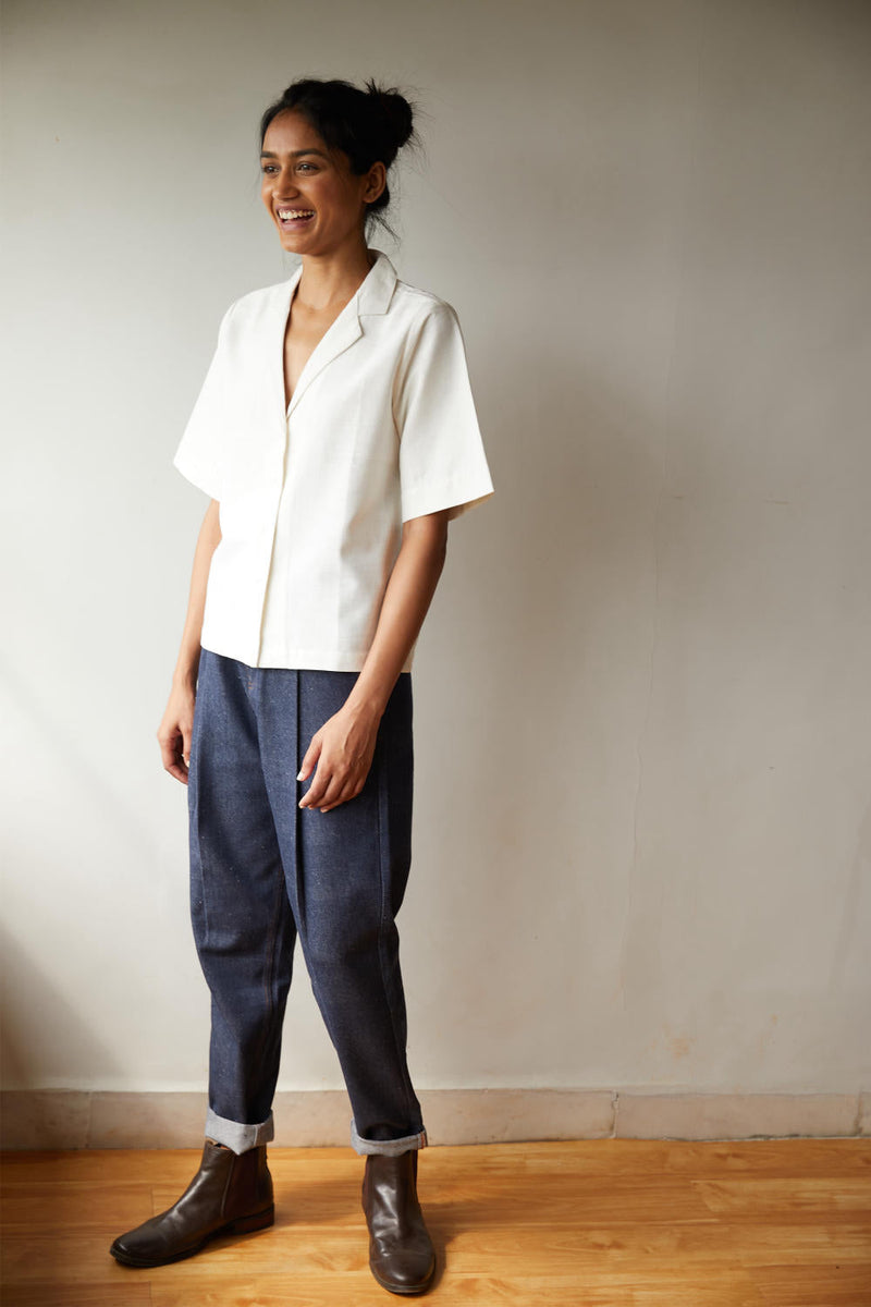 River Shirt cotton by The Summer House in white color for women Worldwide
