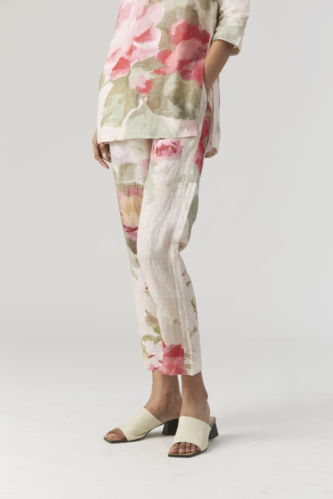 ROMA ROSE CO-ORD SET by Yam in beige color for women Worldwide