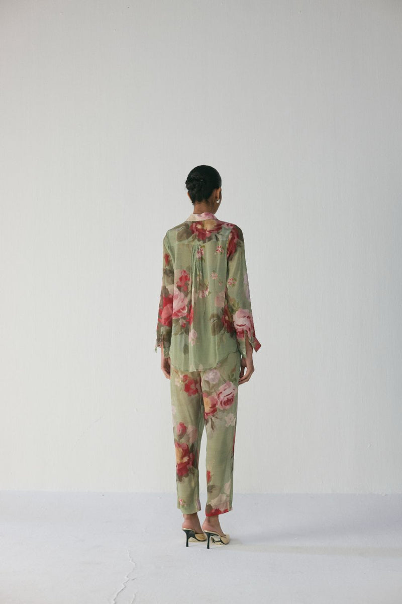 Roos Co-Ord Set by YAM in green color for women Worldwide