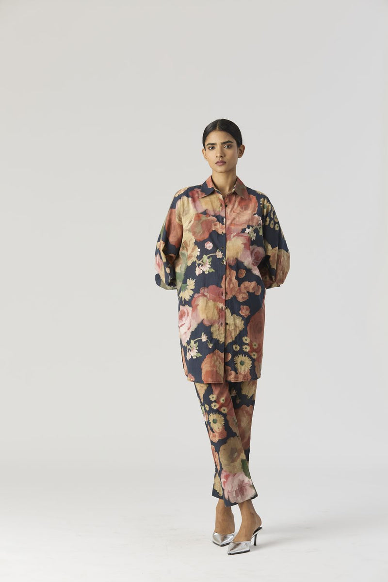 ROSALIA COTTON CO-ORD SET cotton by Yam in black color for women Worldwide