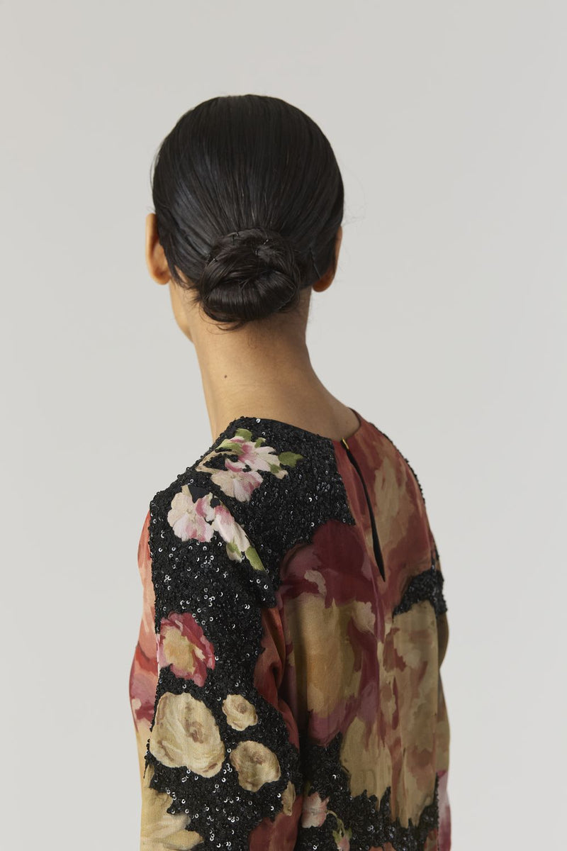 ROSALIA EMBROIDERED DRESS by Yam in black color for women Worldwide