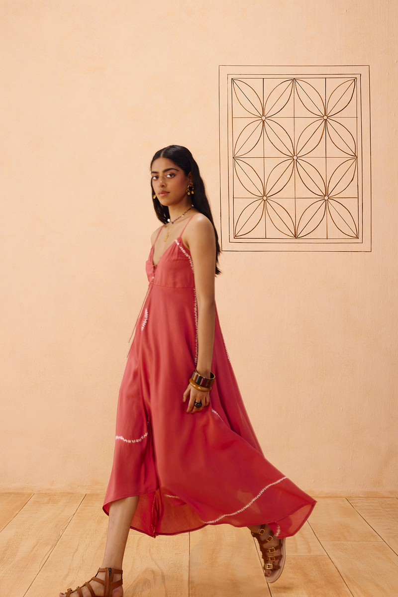Rosy Sea Lyocell Dress lyocell dress by SUI in terra for women Worldwide
