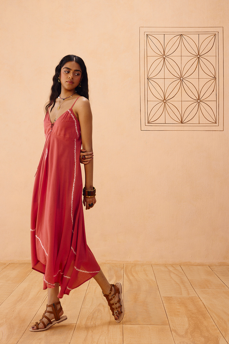 Rosy Sea Lyocell Dress lyocell dress by SUI in terra for women Worldwide