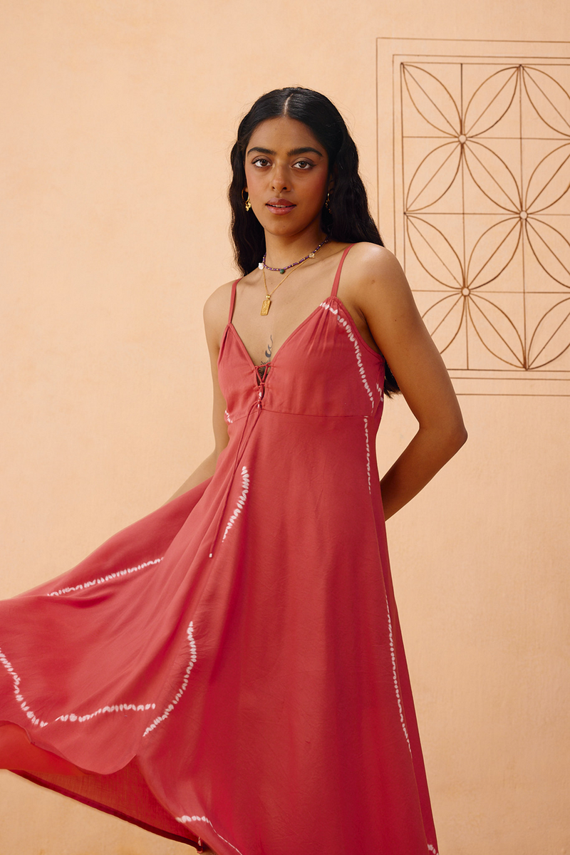 Rosy Sea Lyocell Dress lyocell dress by SUI in terra for women Worldwide