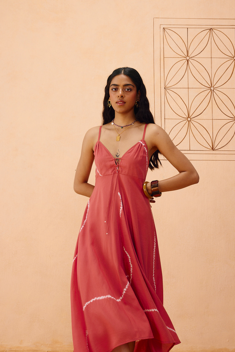 Rosy Sea Lyocell Dress lyocell dress by SUI in terra for women Worldwide