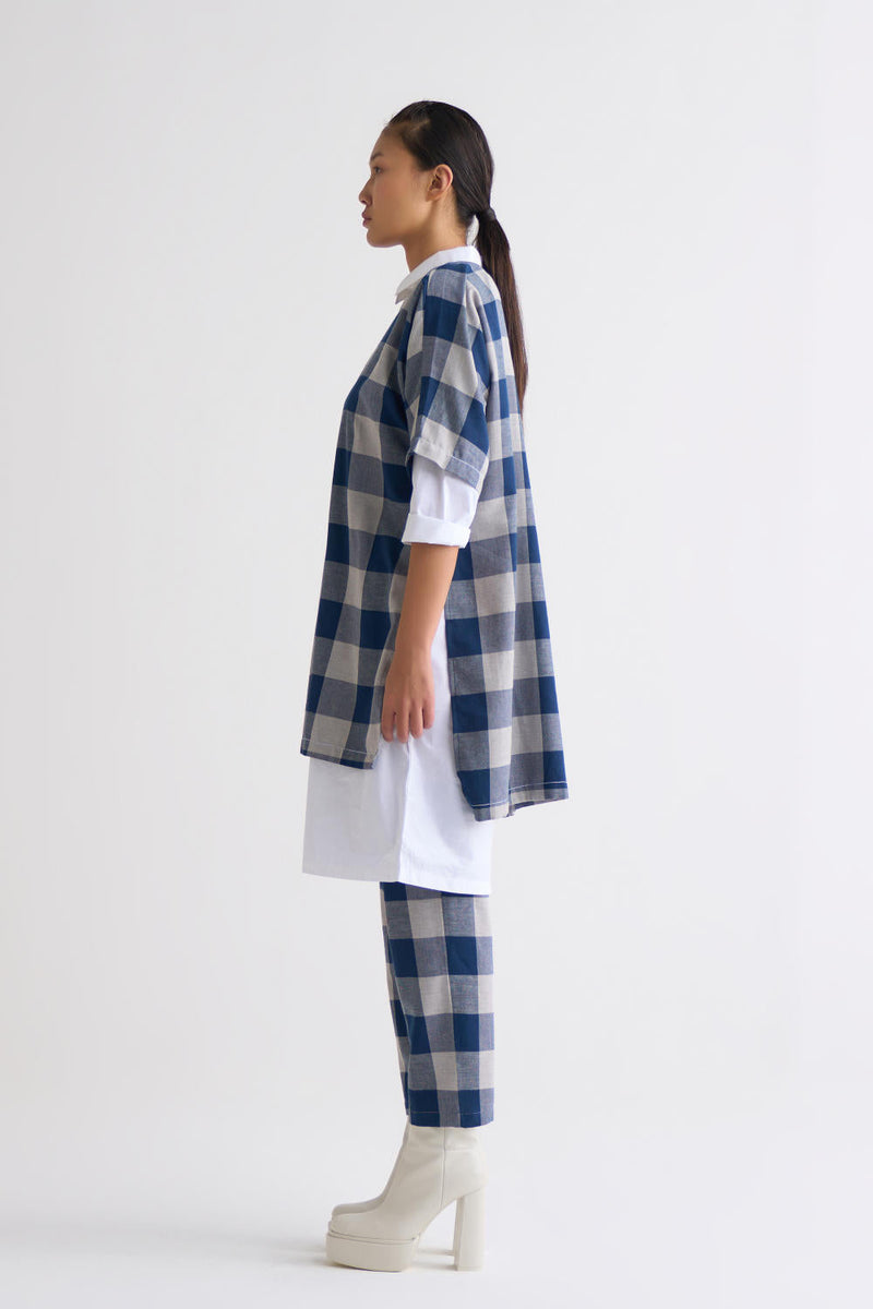 Round Neck Dolman Top Co ord - Navy Co-ord Set,Top & Tunics by THREE for women Worldwide