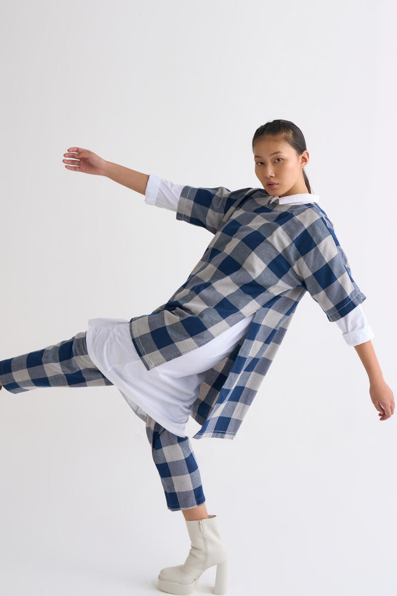 Round Neck Dolman Top Co ord - Navy Co-ord Set,Top & Tunics by THREE for women Worldwide