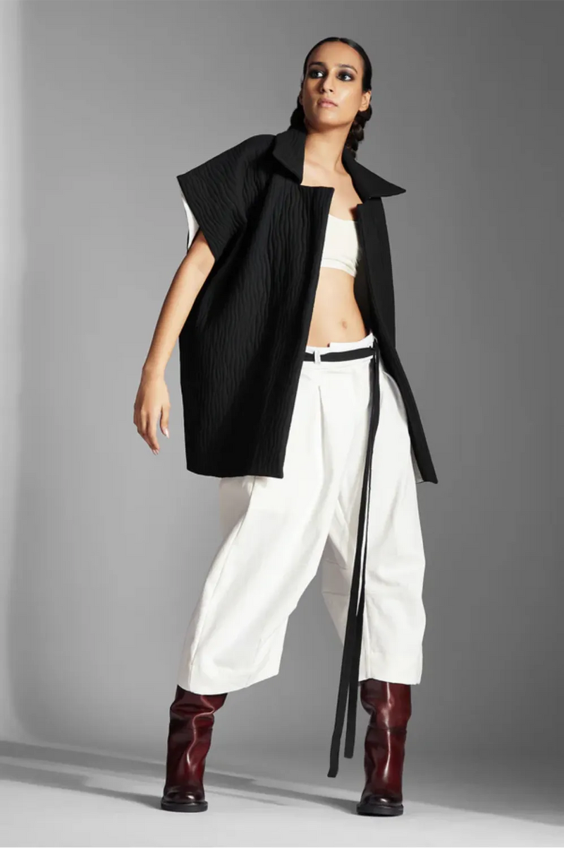 Rov Jacket-Black cotton by Chola in black color for women Worldwide