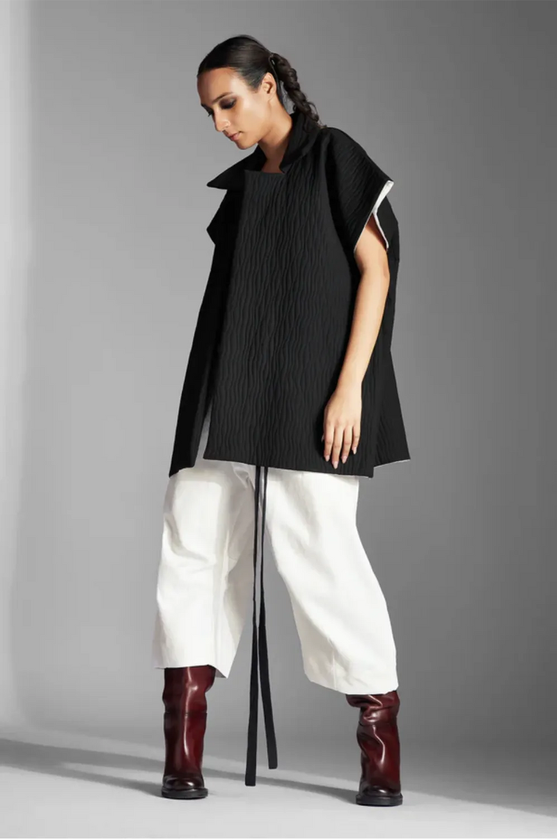 Rov Jacket-Black cotton by Chola in black color for women Worldwide