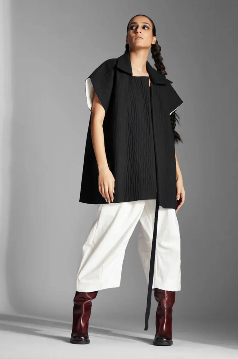 Rov Jacket-Black cotton by Chola in black color for women Worldwide