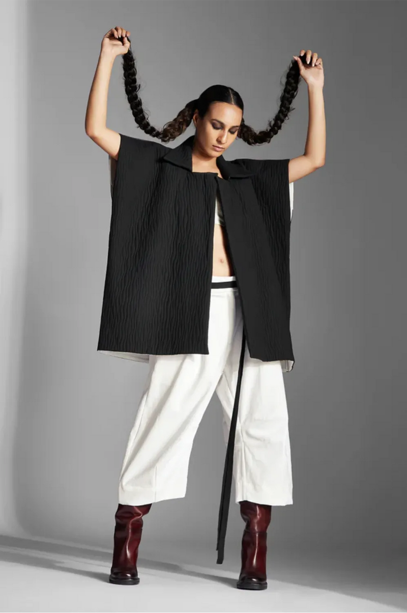 Rov Jacket-Black cotton by Chola in black color for women Worldwide