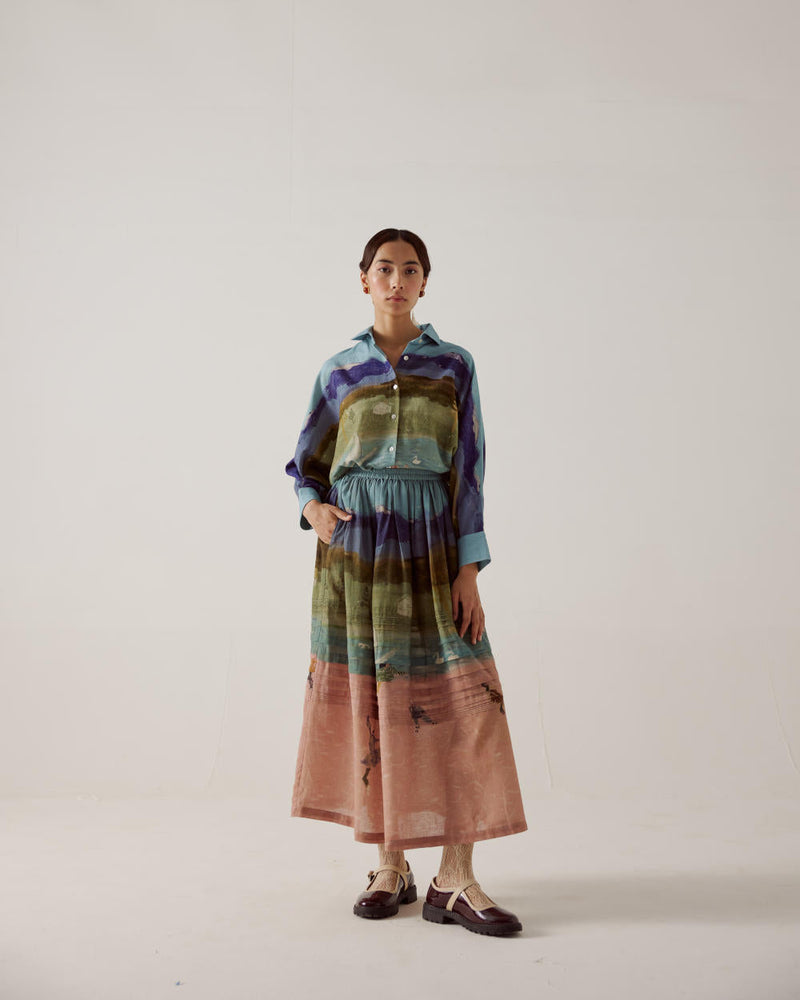 Ruby Set-Skater cotton by CORD in multi for women Worldwide