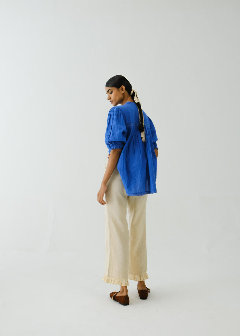 Ruffle Pants-Ivory by CORD for women Worldwide