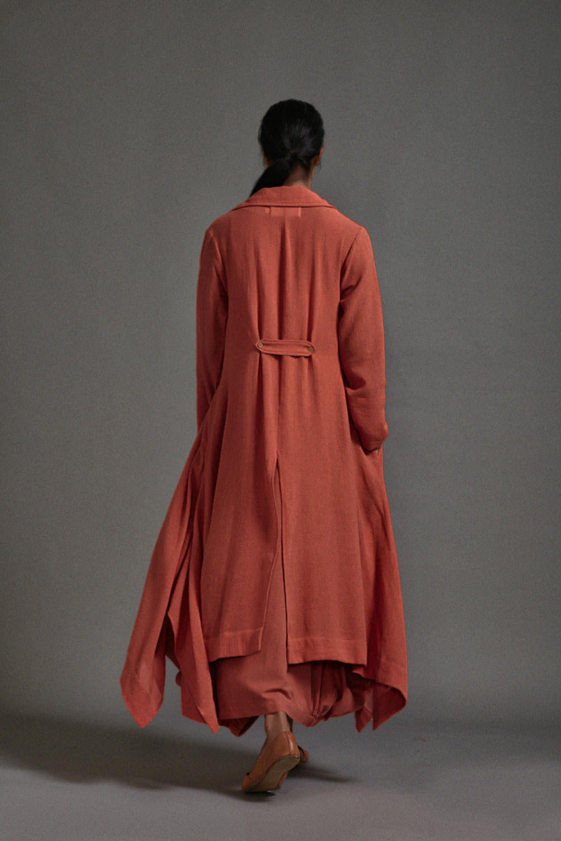 Rust Safari Koza Jacket cotton by Mati in rust color for women Worldwide