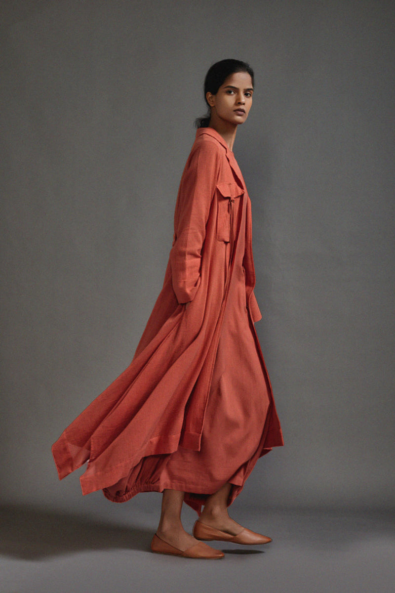 Rust Safari Vari and Koza Set cotton by Mati in rust color for women Worldwide