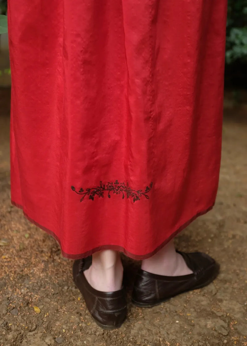 Ruth - Mason Red silk by MASON AND MILL in red color for women Worldwide