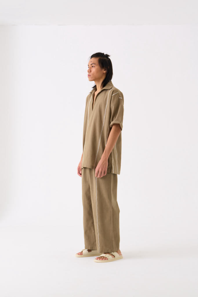 CAMP COLLAR SHIRT CO-ORD - SAGE