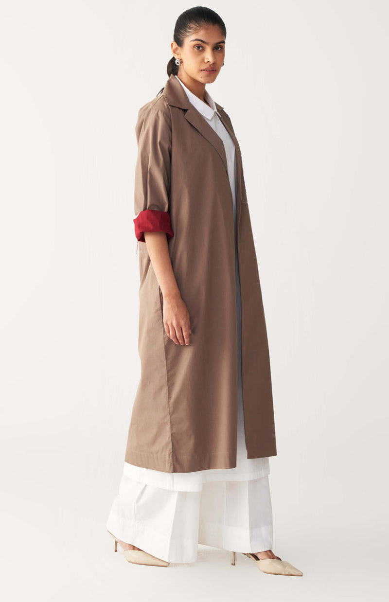 FLORAL APP. PATCH JACKET-CEDAR poplin by THREE for women Worldwide