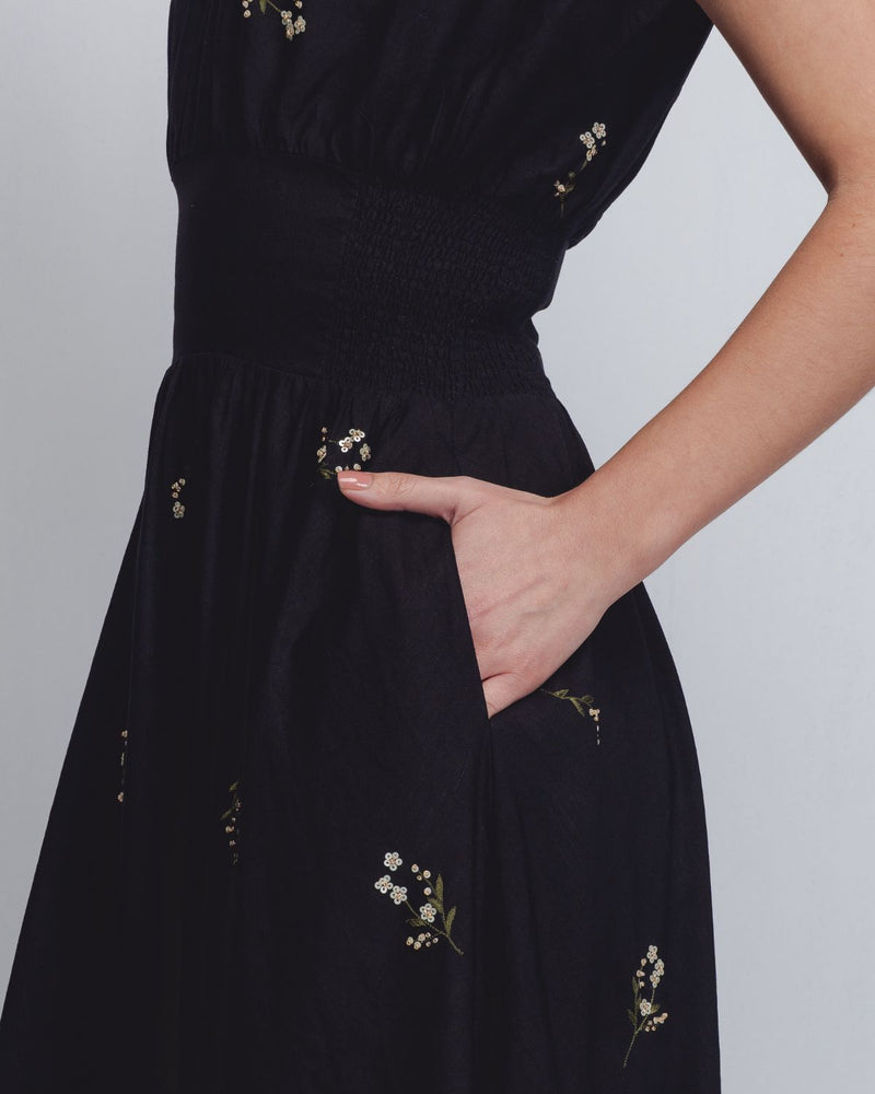 Sae Dress - Black by Leh Studios in black color for women Worldwide