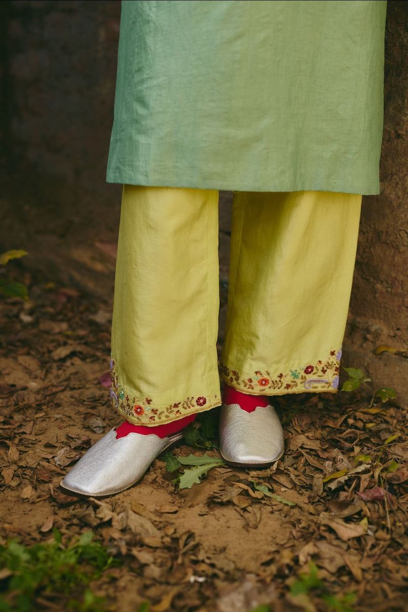 SAHIRA & FIZZA KURTA & PANT silk by Rashika Mittal in multi color for women Worldwide