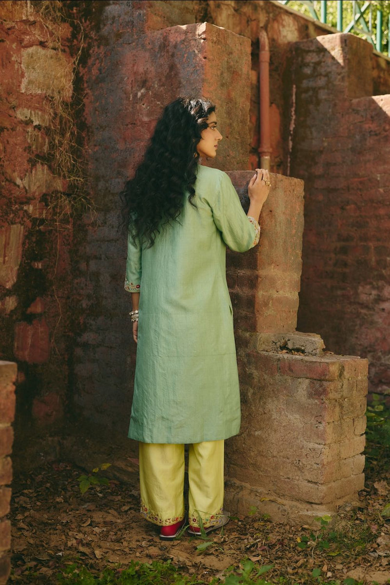 SAHIRA & FIZZA KURTA & PANT silk by Rashika Mittal in multi color for women Worldwide