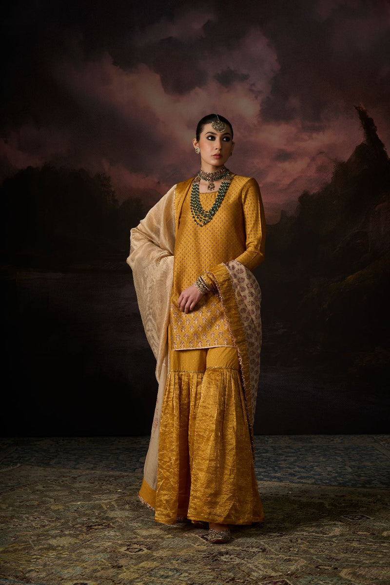 SAIF DUPATTA chanderi by SWATTI KAPOOR in gold color for women Worldwide