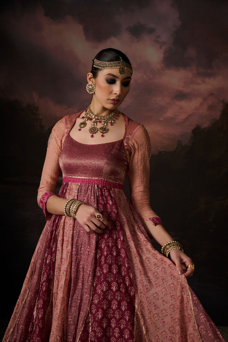 SAIMA KURTA chanderi by SWATTI KAPOOR in multi color for women Worldwide