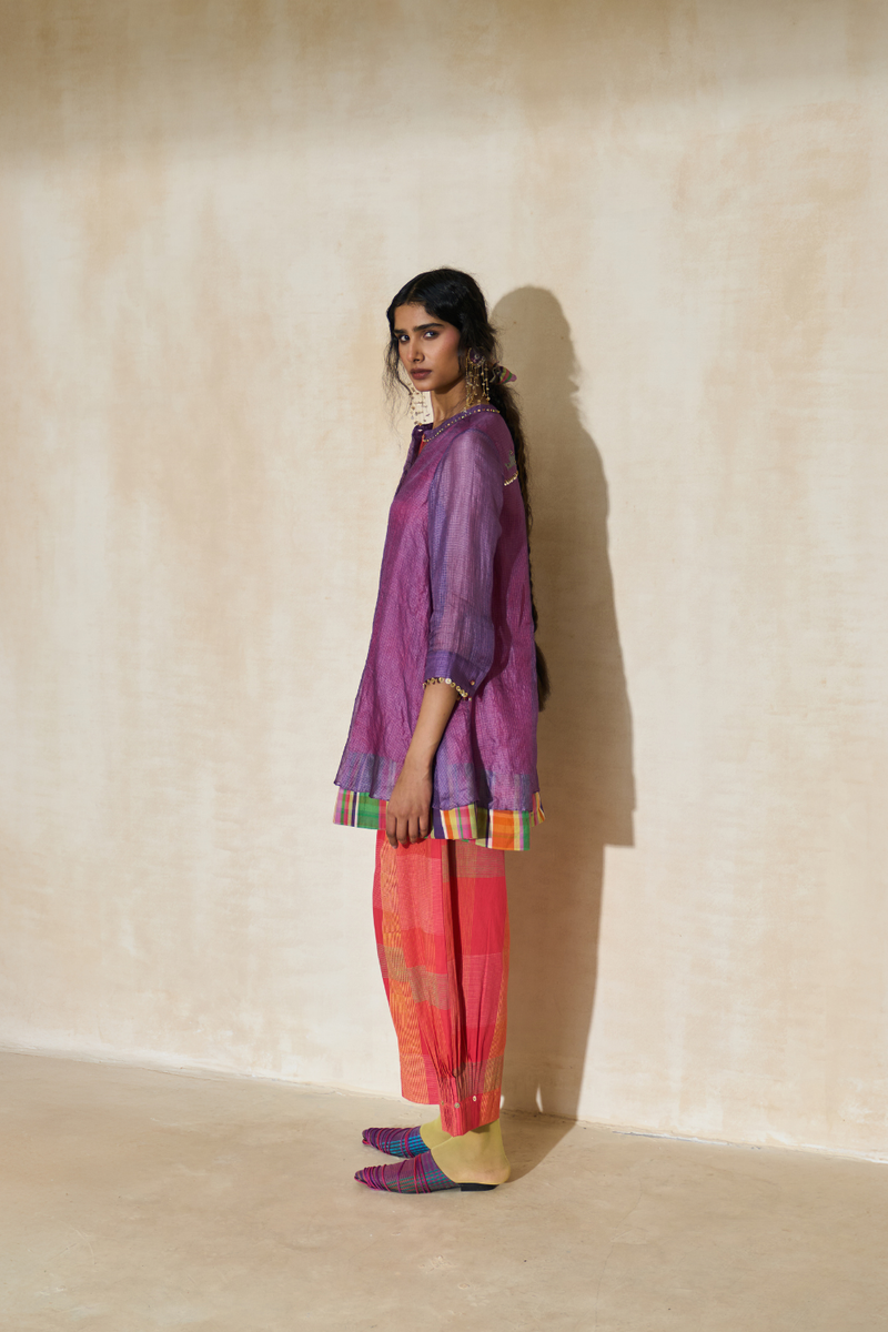 Sam Tunic cotton by SWATTI KAPOOR in purple color for women Worldwide